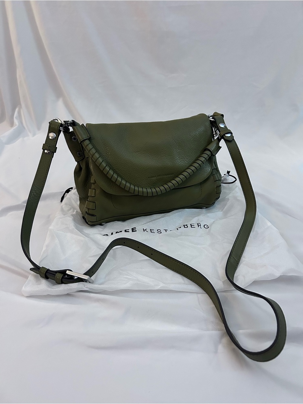 Aimee Kestenberg Green Leather Shoulder Bag